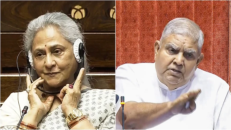 SP MP Jaya Bachchan (L) and RS Chairman Jagdeep Dhankar | - PTI
